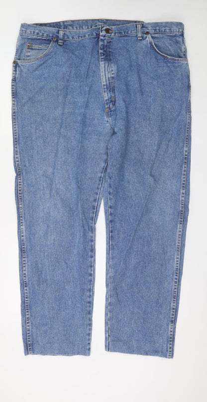 Wrangler Men's Blue 44x32 Straight Leg Denim Jeans Vintage USA Made