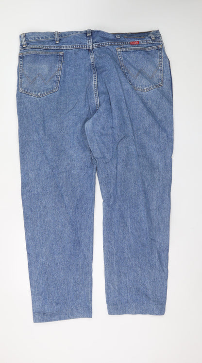 Wrangler Men's Blue 44x32 Straight Leg Denim Jeans Vintage USA Made