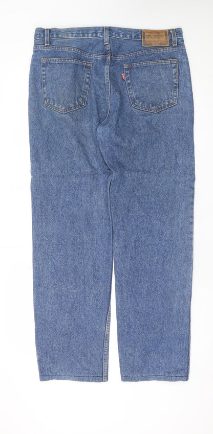 Diesel Mens Blue Straight Classic Fit Denim Jeans Size 35L