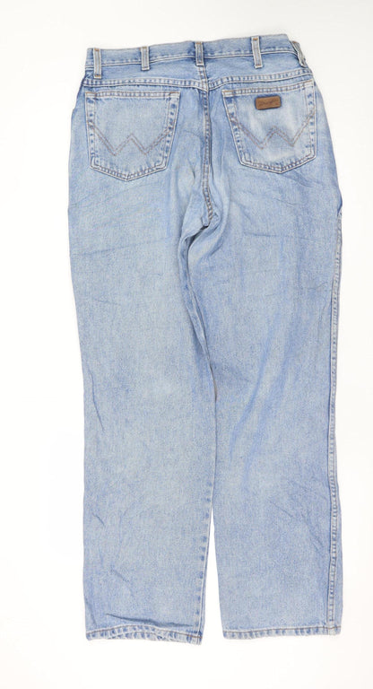 Wrangler Men's Blue Light Wash Straight Leg Jeans W34 L32