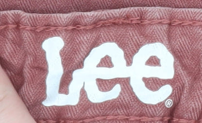Lee Women’s Red Straight Leg Jeans Size 13 Slim Cotton Denim