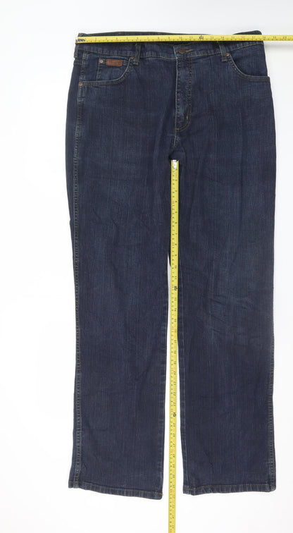 Wrangler Mens Blue Texas Stretch Straight Leg Jeans W38 L34