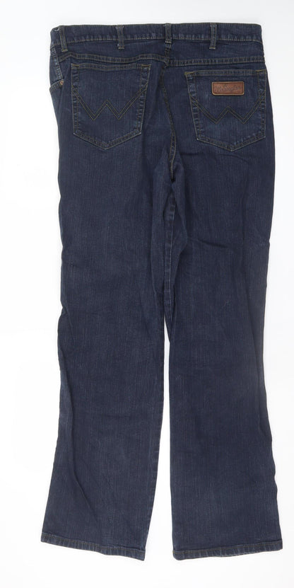 Wrangler Mens Blue Texas Stretch Straight Leg Jeans W38 L34