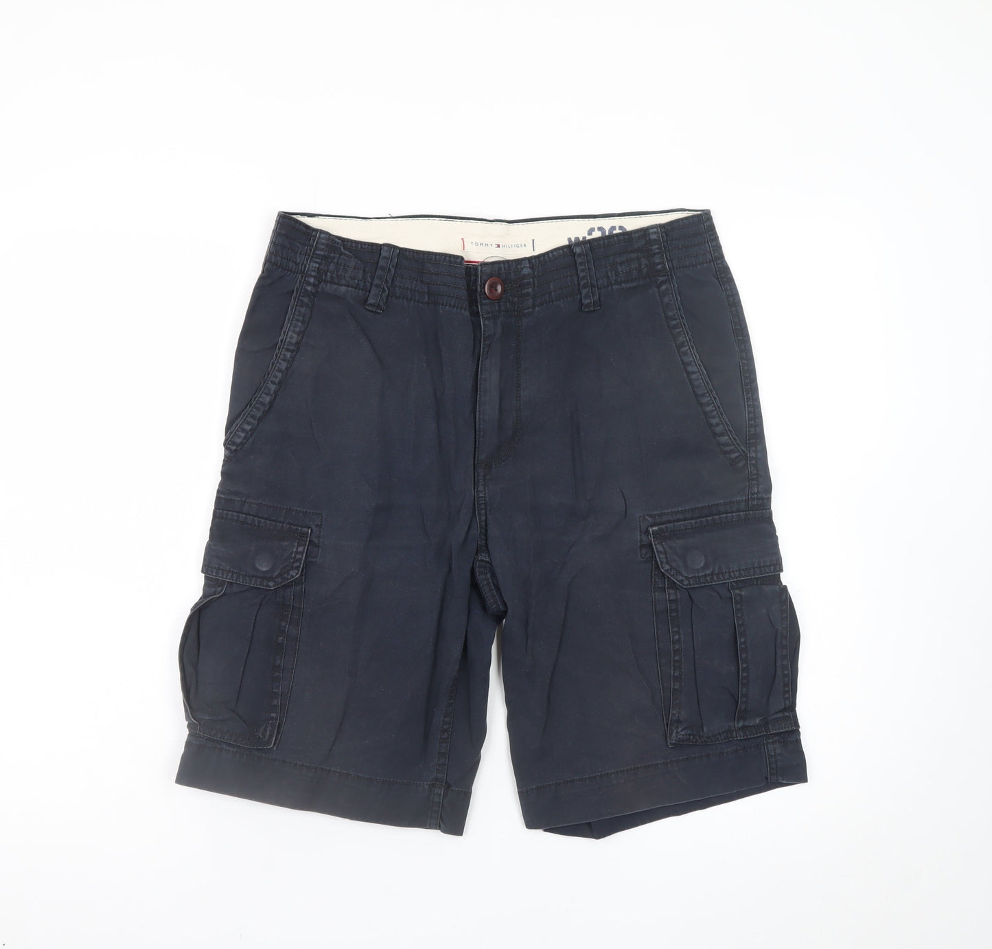 Tommy Hilfiger Men's Blue Cargo Shorts Size 32 Cotton Casual