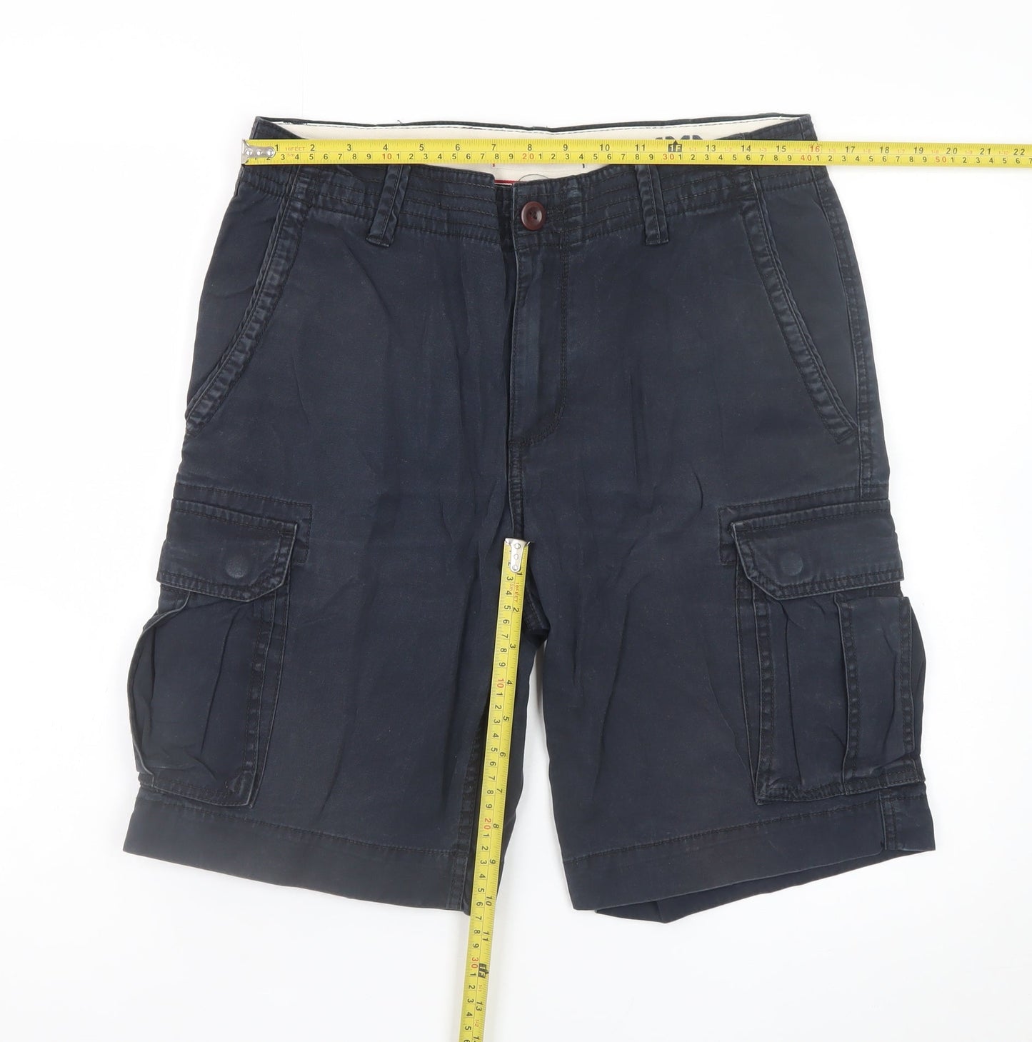 Tommy Hilfiger Men's Blue Cargo Shorts Size 32 Cotton Casual