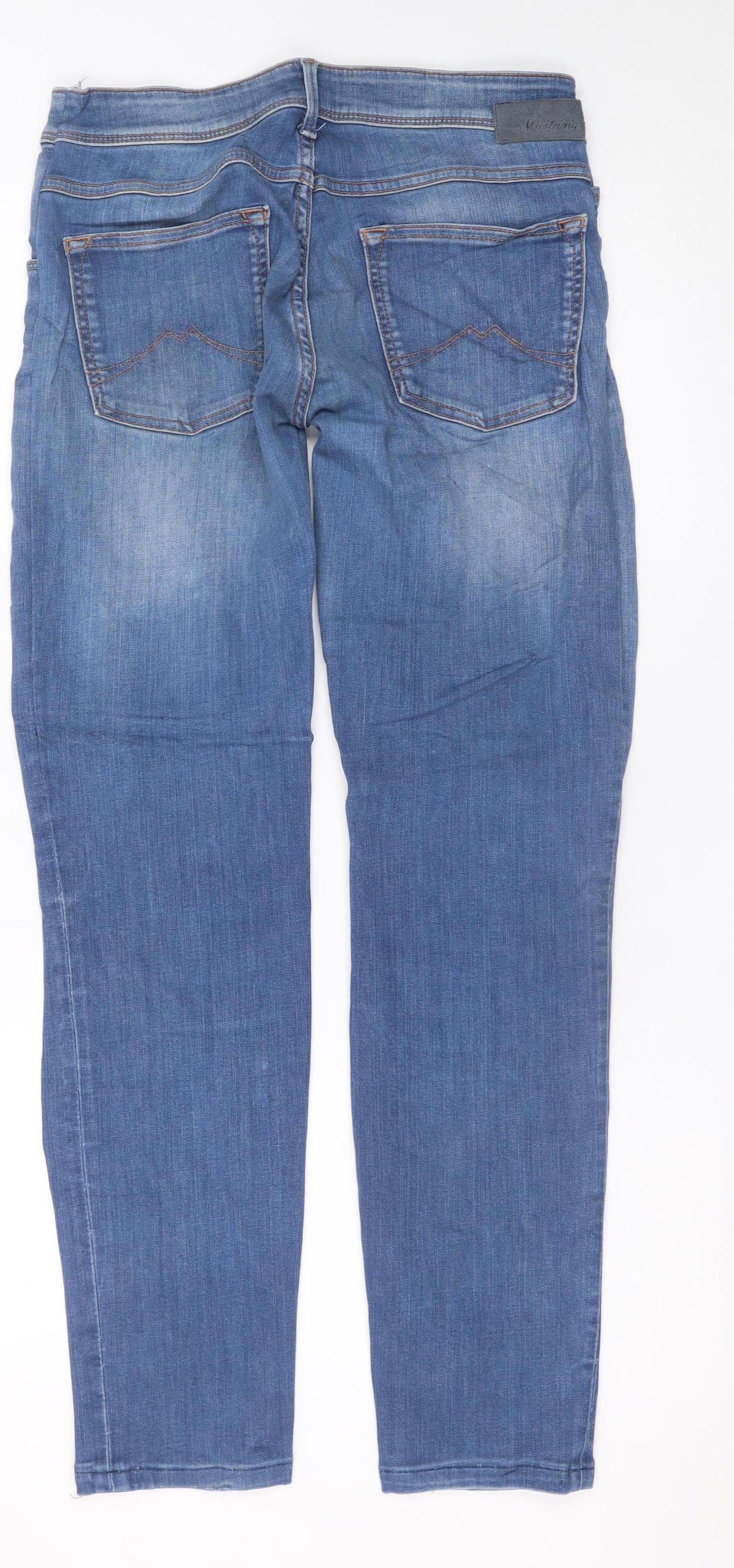 Mistral Women's Blue Sissy Slim Straight Mid Rise Jeans Size 16