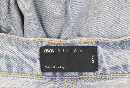 ASOS DESIGN Women’s Blue High-Rise Relaxed Mom Jeans Size 20