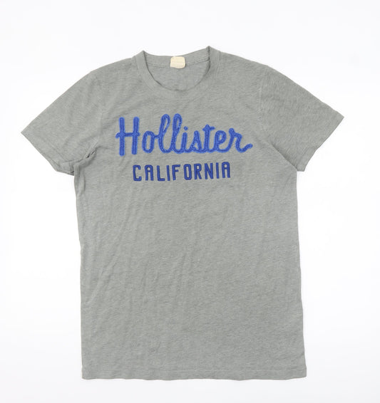 Hollister Men’s Grey California Logo Graphic T-Shirt Size M