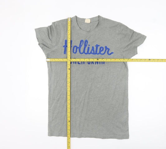 Hollister Men’s Grey California Logo Graphic T-Shirt Size M