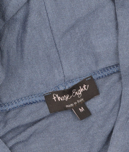 Phase Eight Women’s Blue Viscose Cowl Neck Long Sleeve Tunic Top M