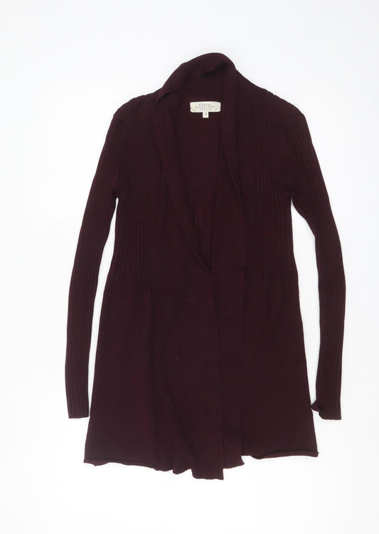 Debenhams Womens Purple Open Front Long Sleeve Cardigan Size 10