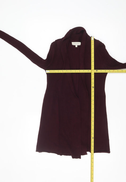 Debenhams Womens Purple Open Front Long Sleeve Cardigan Size 10
