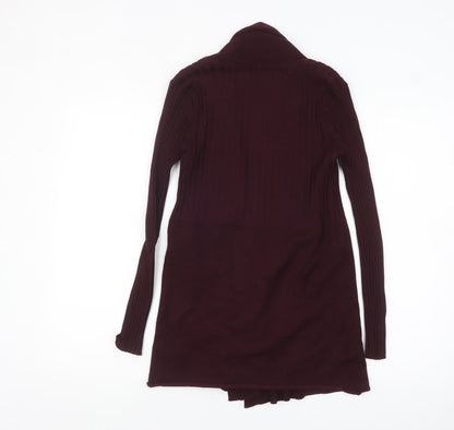 Debenhams Womens Purple Open Front Long Sleeve Cardigan Size 10