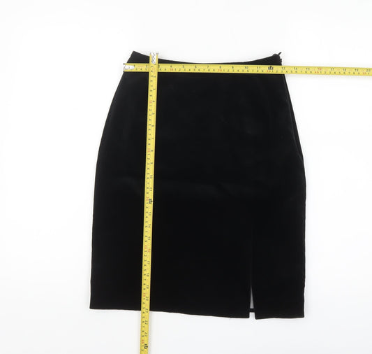 Marks and Spencer Women’s Black Velvet Pencil Skirt Size 8