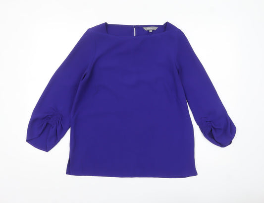 Principles Women's Purple Long Sleeve Balloon Blouse Size 10