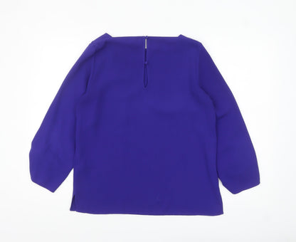 Principles Women's Purple Long Sleeve Balloon Blouse Size 10