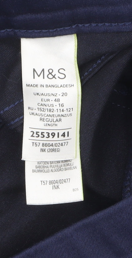 Marks and Spencer Women’s Blue Stretch Jegging Trousers Size 20 Regular