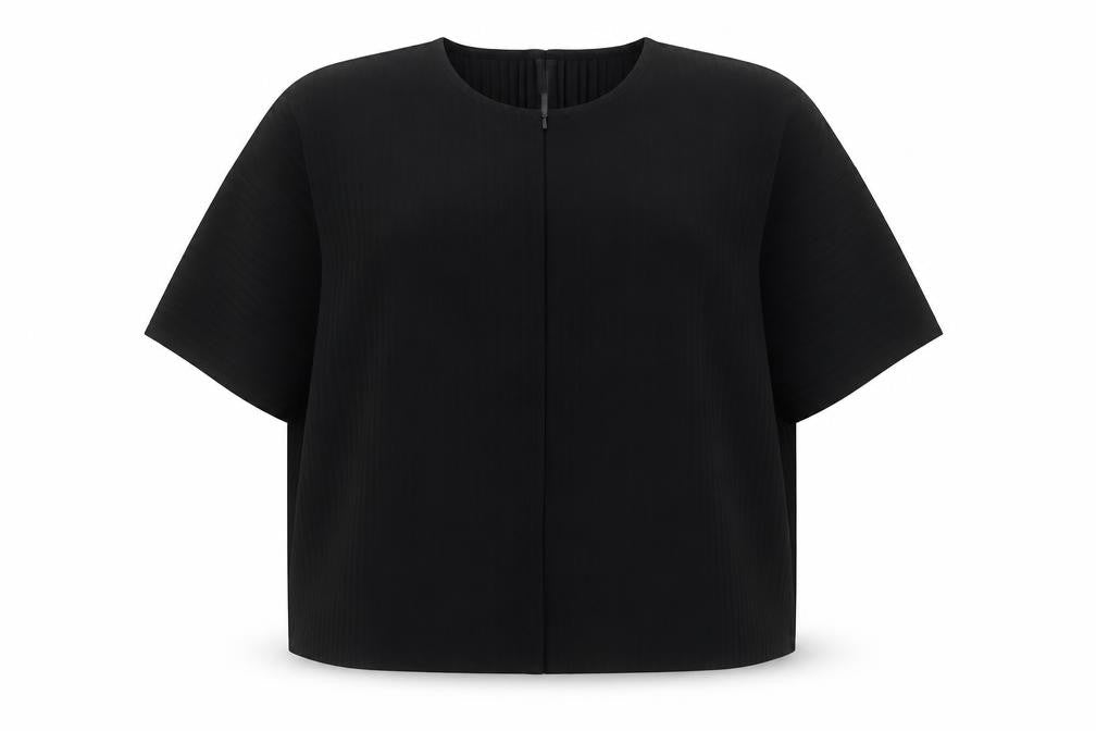Gallery Women’s Black XL Basic Stretch Short Sleeve Blouse
