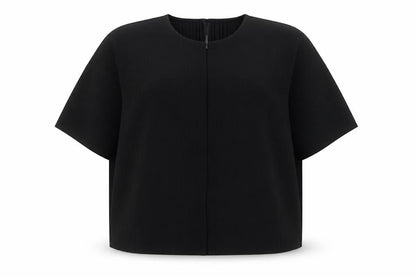 Gallery Women’s Black XL Basic Stretch Short Sleeve Blouse