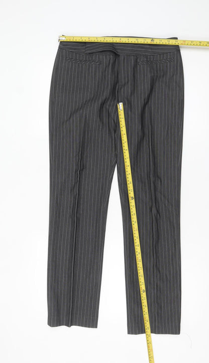 Mexx Women’s Grey Pinstripe Slim Fit Dress Trousers Size 10