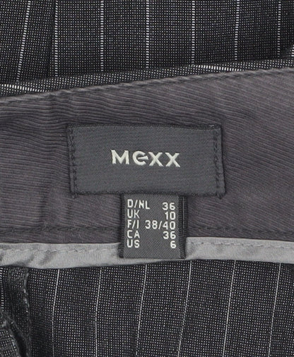 Mexx Women’s Grey Pinstripe Slim Fit Dress Trousers Size 10