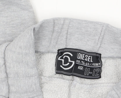 Diesel Boys Grey Jogger Sweatpants Age 11-12 Years Elastic Waist