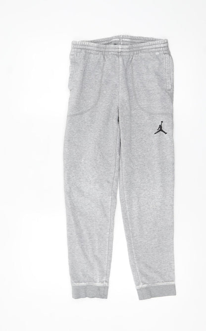 Nike Air Jordan Boys Grey Jogger Trousers 12-13 Years Elastic Waist