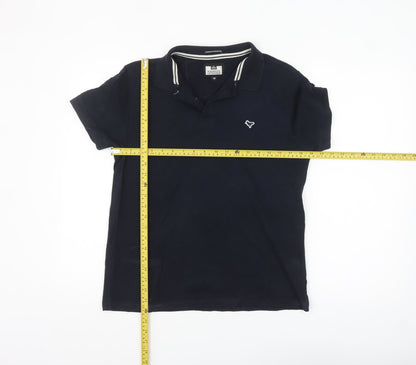 Weekend Offender Unisex Blue Cotton Polo Shirt M Casual Short Sleeve