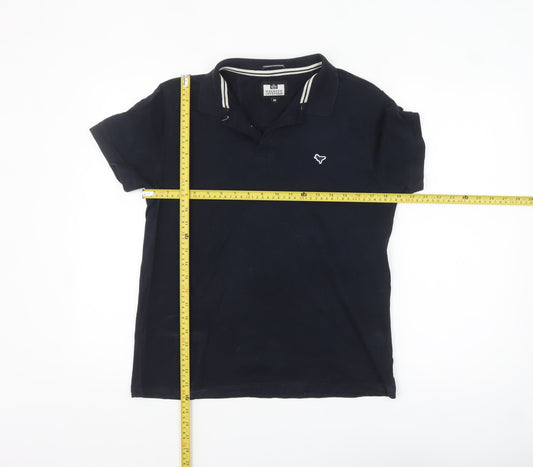 Weekend Offender Unisex Blue Cotton Polo Shirt M Casual Short Sleeve
