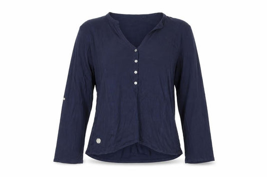 Regatta Great Outdoors Navy Long Sleeve Viscose Button-Up Shirt Womens Size 14