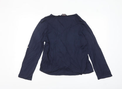 Regatta Great Outdoors Navy Long Sleeve Viscose Button-Up Shirt Womens Size 14