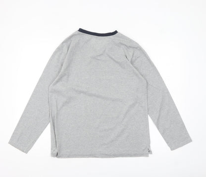 The White Company Men’s Grey Long Sleeve V-Neck Casual Top Size S