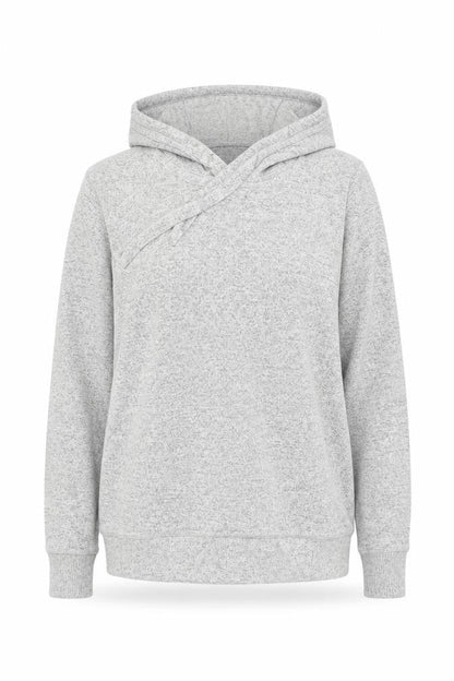 FatFace Women Grey Hoodie Size 8 Pullover Soft Knit Loungewear