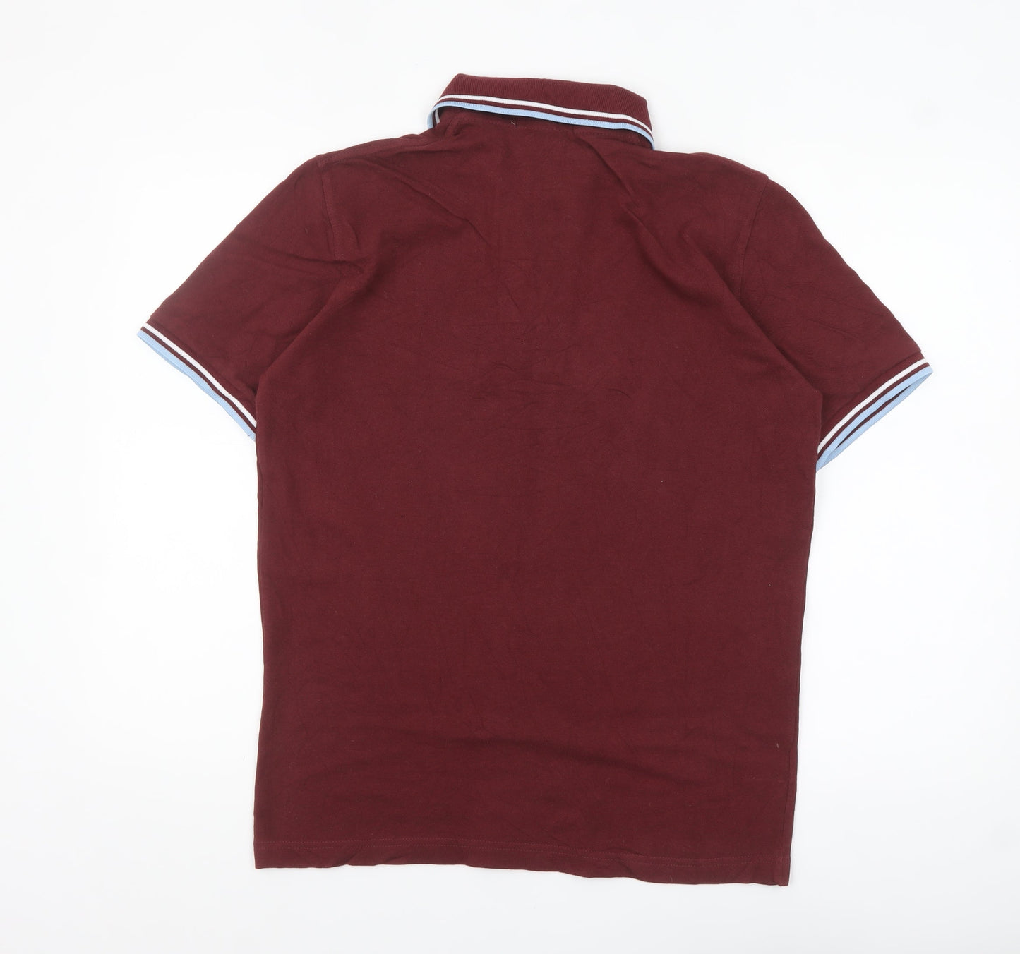 Fred Perry Men's Red Slim Fit Cotton Polo Shirt Size L
