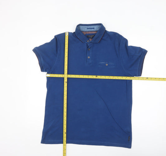 Ted Baker Men’s Blue Cotton Elastane Polo Shirt Size L