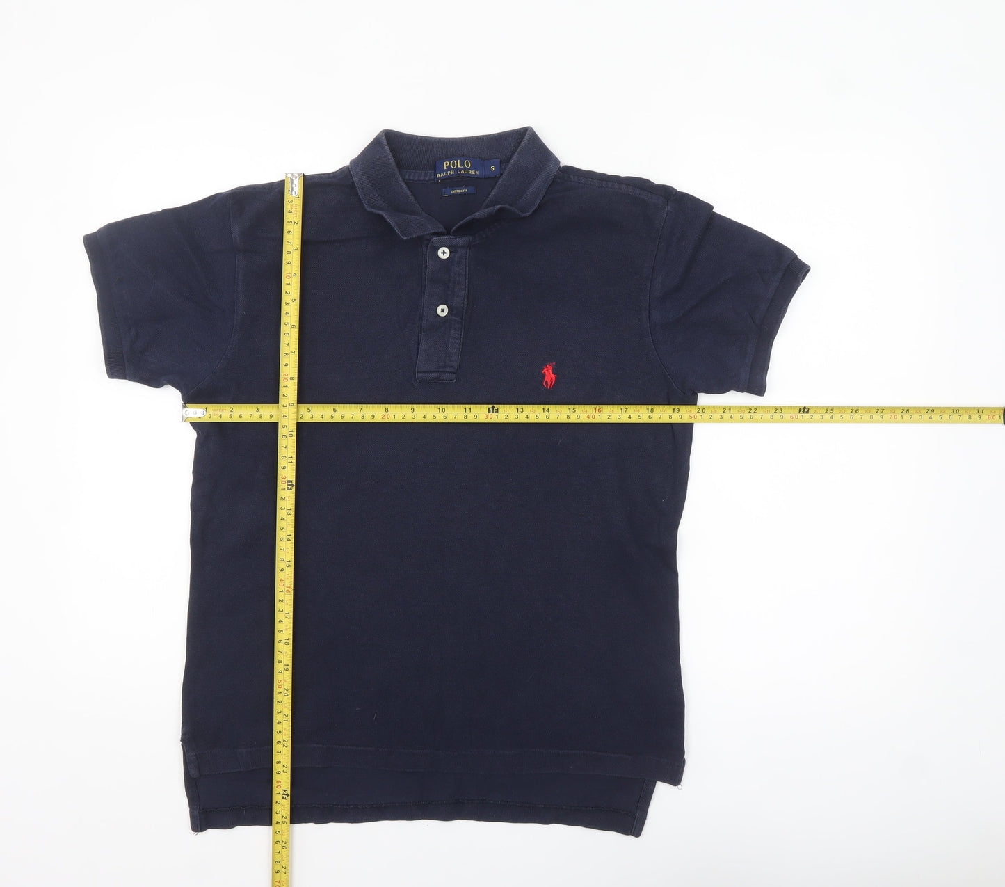 Ralph Lauren Men's Blue Slim Fit Cotton Polo Shirt Size S