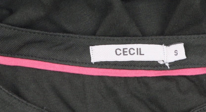 Cecil Women's Green V-Neck Long Sleeve Tunic Blouse Size S