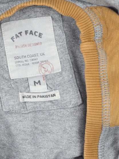 Fat Face Men's Grey & Brown Long Sleeve Cotton Top Size M