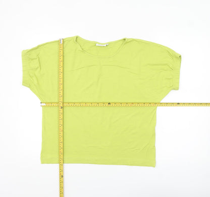 Masai Women Green XS Relaxed Viscose Jersey Short Sleeve T-Shirt