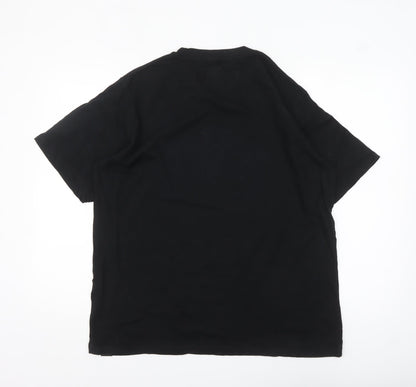 Dickies Men's Black Large Logo Short Sleeve Cotton T-Shirt