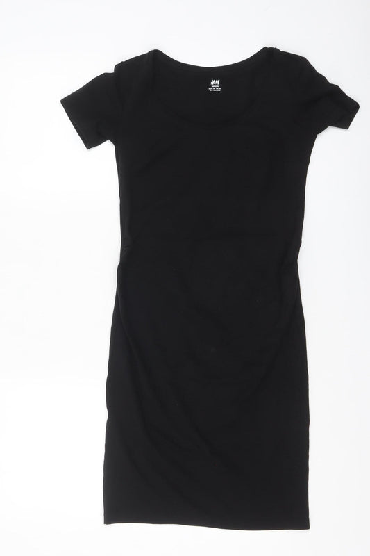 H&M Mama Black Bodycon Maternity Dress Women's XS