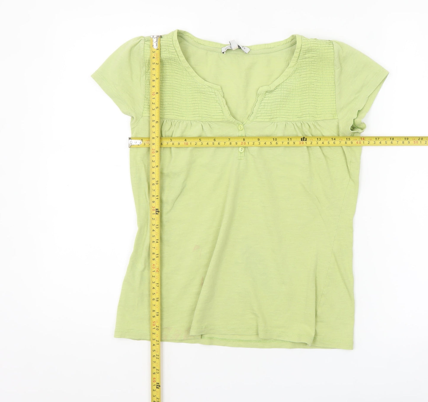 Laura Ashley Women’s Green Cotton Short Sleeve T-Shirt UK 12