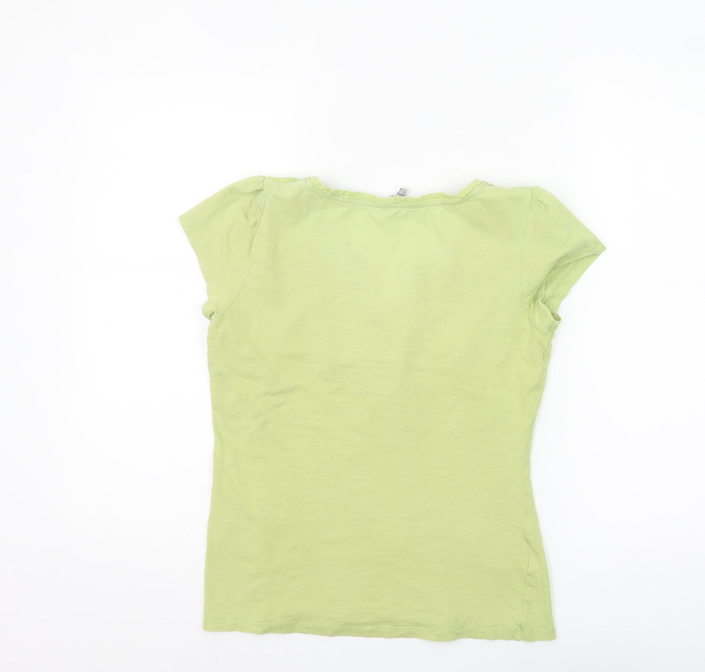 Laura Ashley Women’s Green Cotton Short Sleeve T-Shirt UK 12