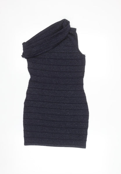 Dolly Delicious Women’s Black One Shoulder Bodycon Dress Size M