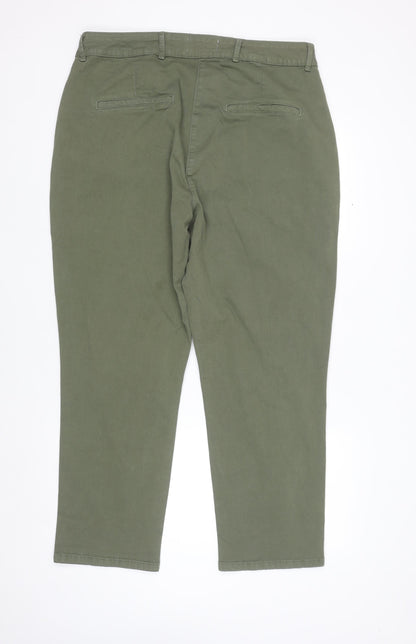 Primark Women’s Green Straight Denim Jeans Size 18 Regular Fit