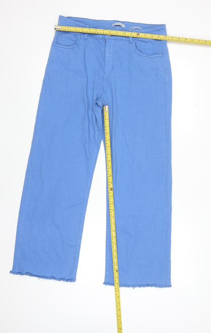 Zac & Zoe Women’s Blue Wide-Leg Stretch Cotton Jeans Size 2XL