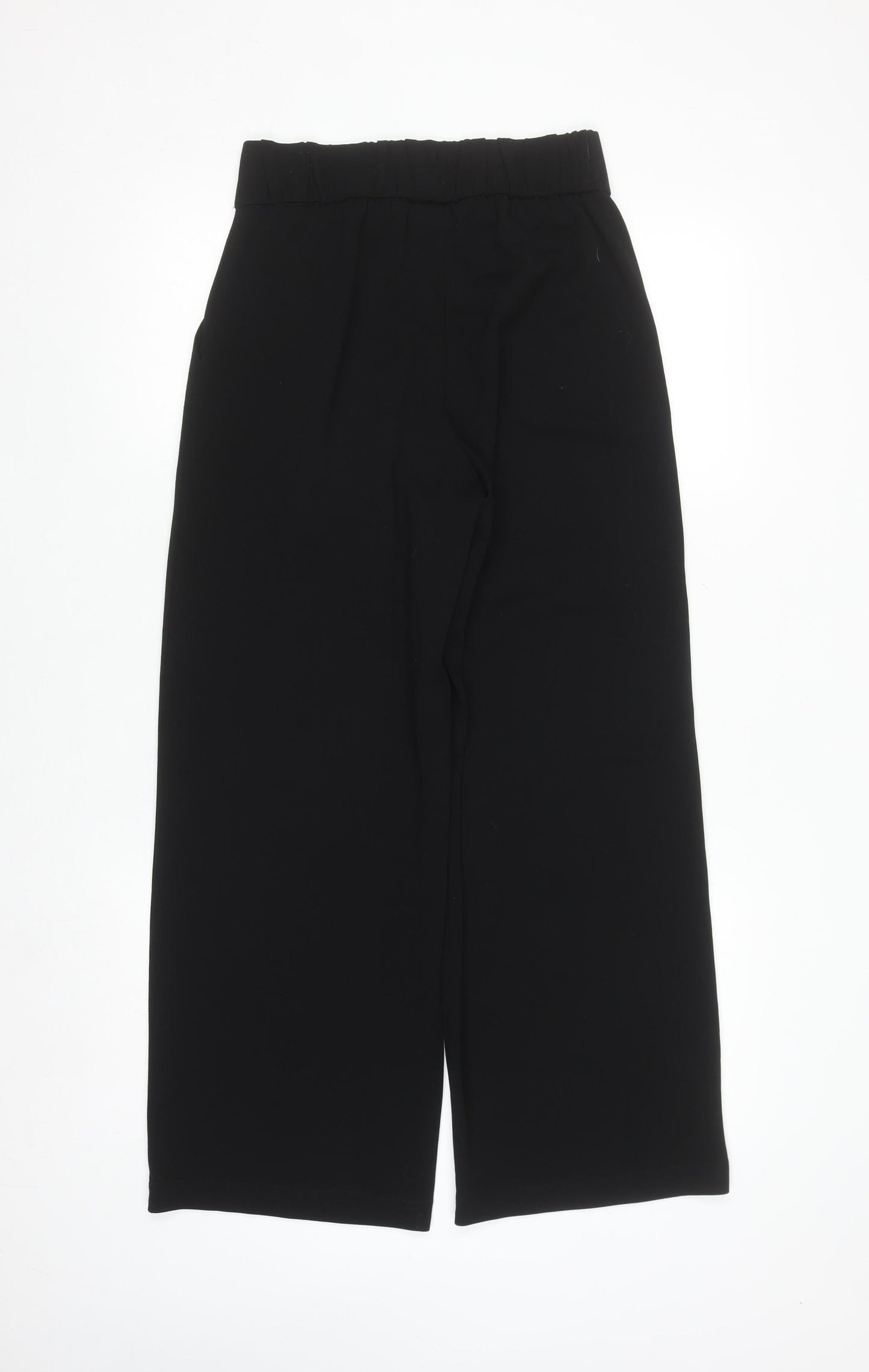 JDY Women's Black Cropped Wide-Leg Trousers Size M