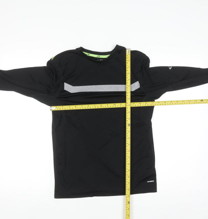 Champion Mens Black Long Sleeve Duodry Athletic Running Top Size S
