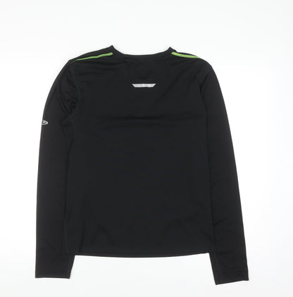 Champion Mens Black Long Sleeve Duodry Athletic Running Top Size S