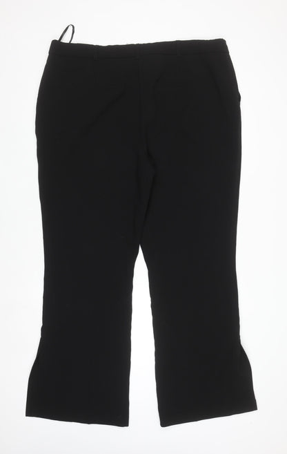 Gallery Womens Black UK 20 Straight Dress Pants Workwear